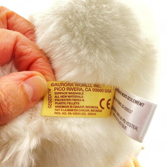 Aurora Miyoni White Chicken Hen Plush, Soft, 9 inches, Stuffed Animal, Realistic - Picture 8 of 9